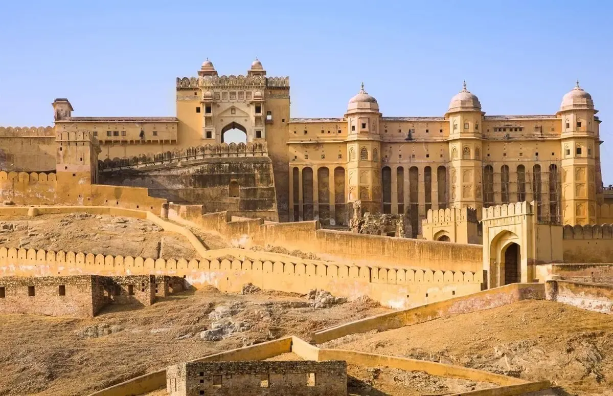 Amber Fort on its hillside above Jaipur