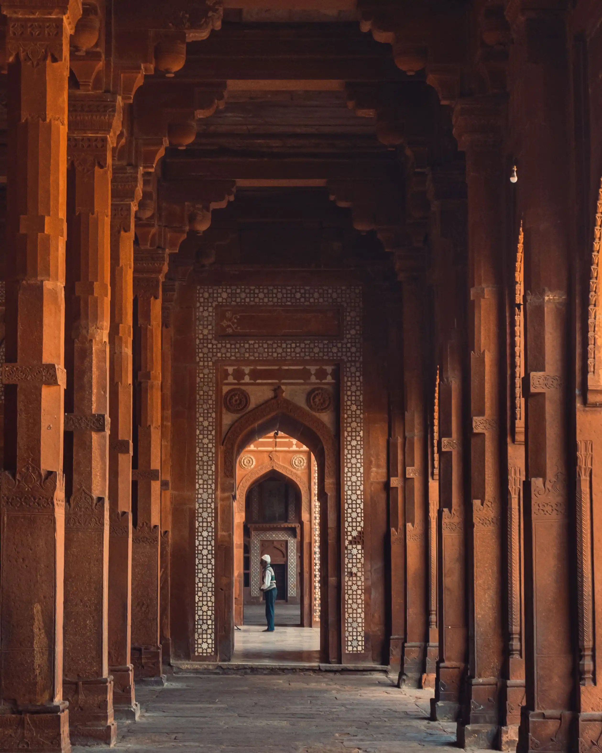 Fatehpur Sikri Buland Darwaza at golden hour &mdash; Imperial Ghost City Tour with Kamran Khan