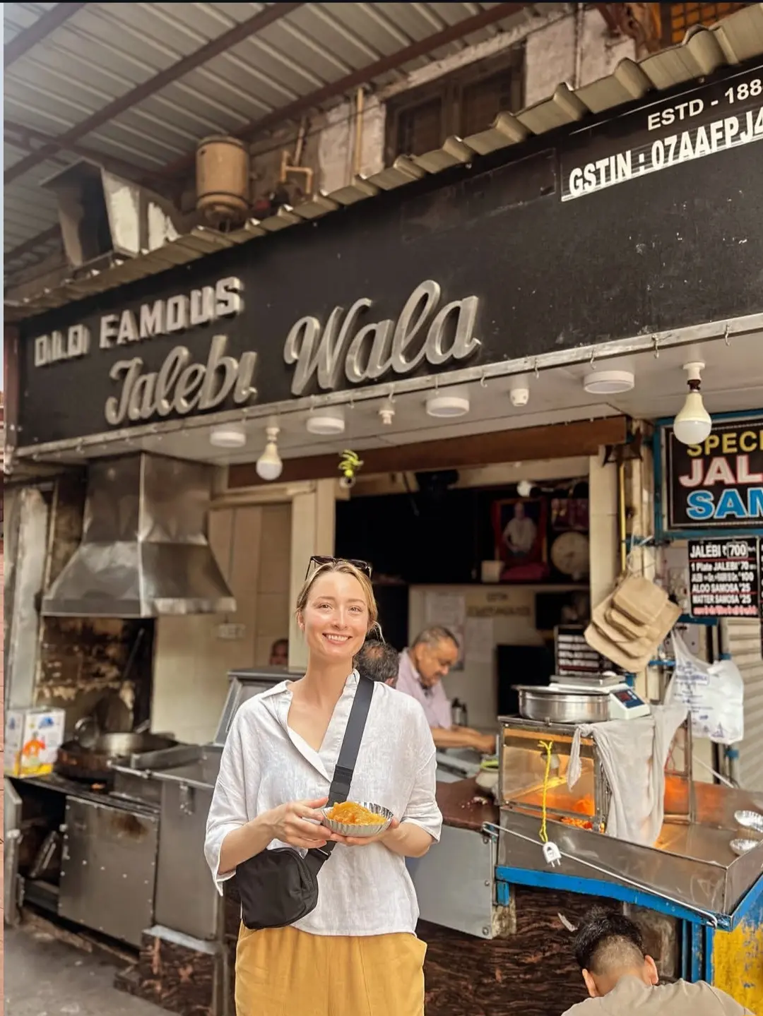Old Delhi Street Food — Paranthe Wali Gali parathas being fried on an iron griddle