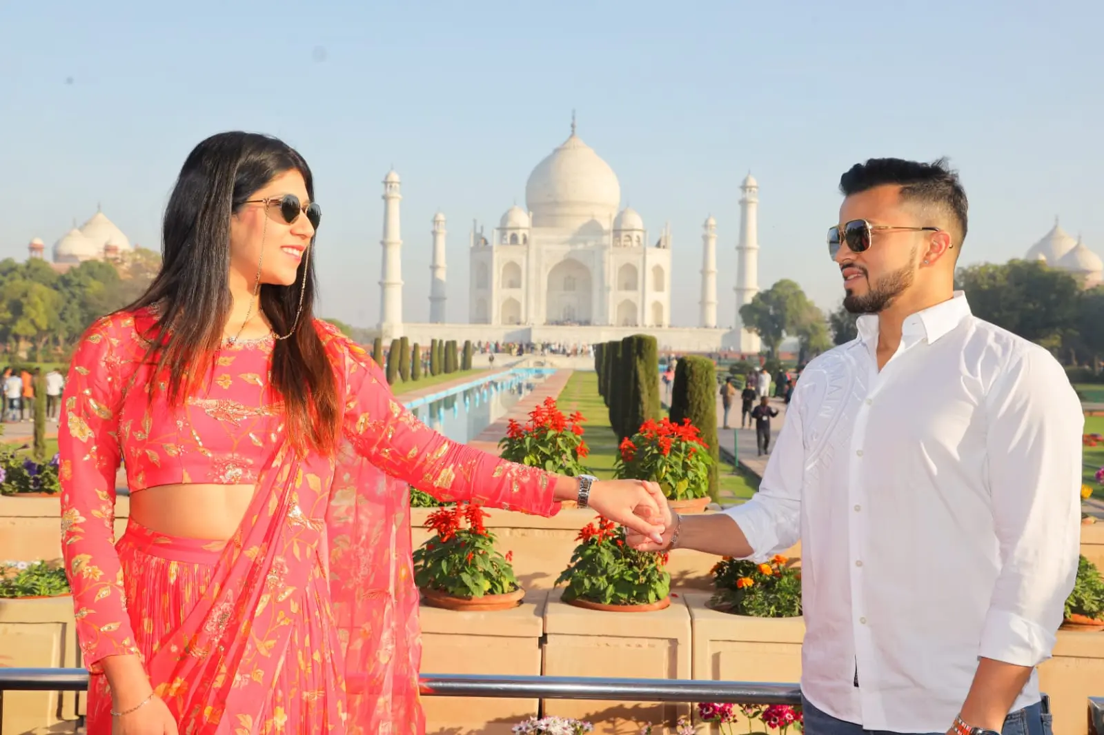 Taj Mahal Pre-Wedding & Couples Photography Tour — Sunrise session at the Taj Mahal with Kamran Khan